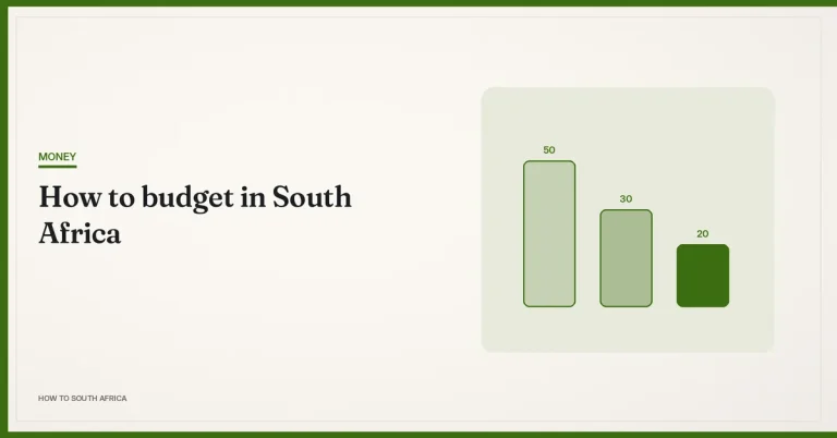 50/30/20 budget adapted for South Africa