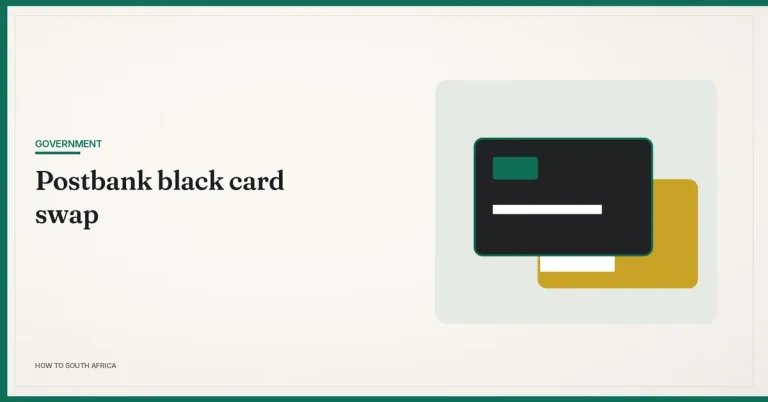 Postbank black card swap for SASSA gold card
